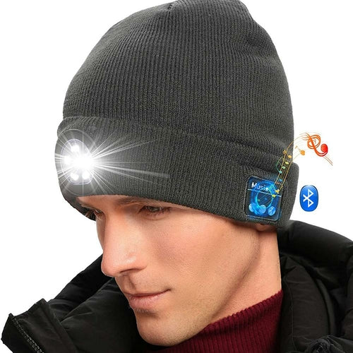 Wireless Bluetooth LED Hat with Music Speakers Winter Gift