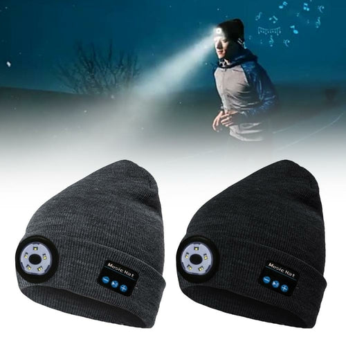 Wireless Bluetooth LED Hat with Music Speakers Winter Gift